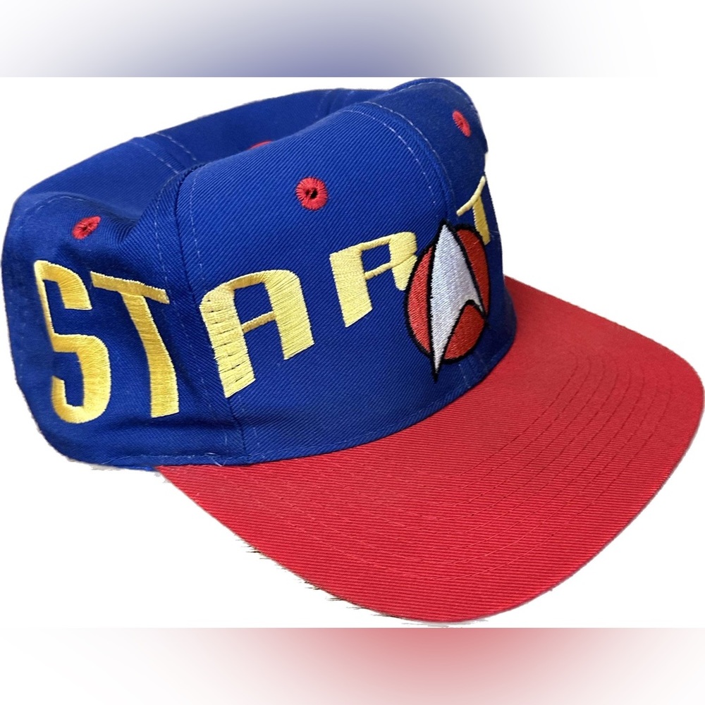 Star Trek VINTAGE mid-1990s hat with rarer red bill and button, EUC, adjustable - Picture 2 of 5